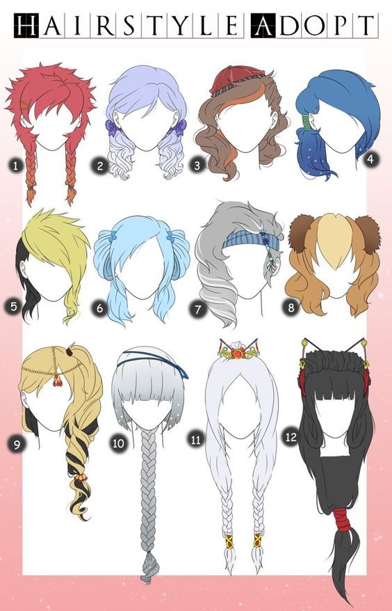 Unique Anime Hairstyles
 Hairstyle adopts with color [CLOSED] by x3misteryYuyux3 on