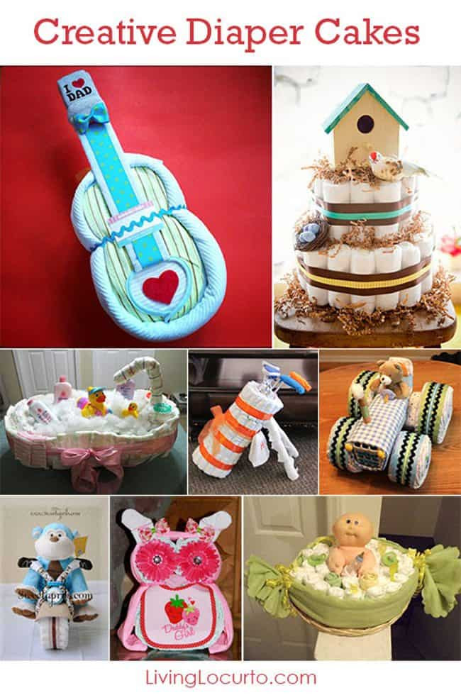 Unique Baby Shower Gift Ideas Pinterest
 15 Creative Diaper Cakes DIY Baby Shower Party Ideas