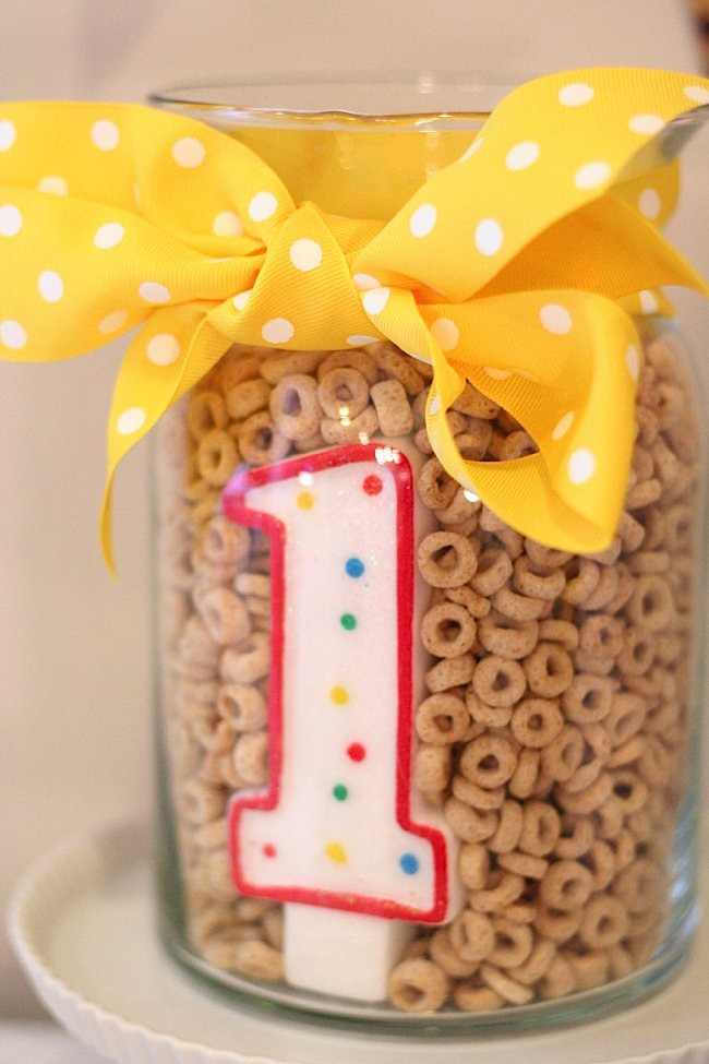 Unique First Birthday Gift Ideas
 Kara s Party Ideas Cheerios themed First Birthday Party