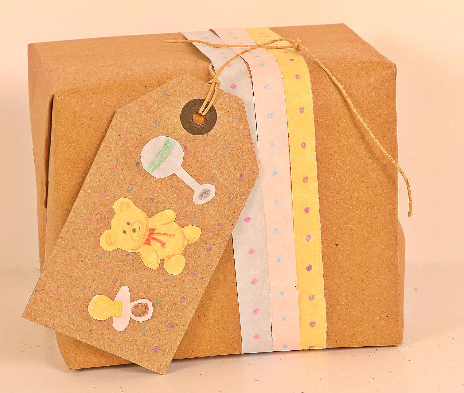 Unique Gift Wrapping Ideas For Baby Shower
 Baby Shower Gift Wrapping Kraft Paper