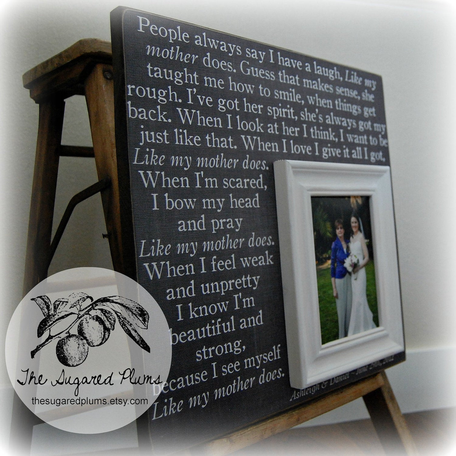 Unique Mother Of The Groom Gift Ideas
 Mother The Bride Gift Personalized Picture Frame Wedding
