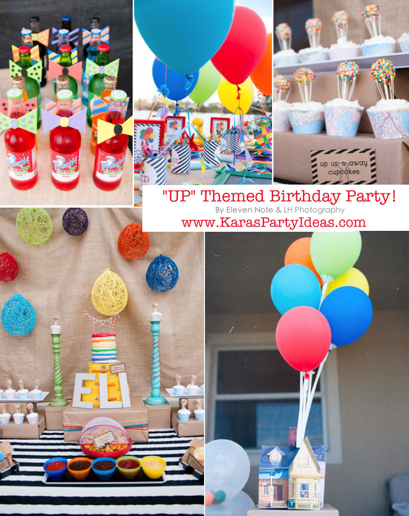 Up Themed Birthday Party
 Kara s Party Ideas Disney s "Up" Rainbow Balloon Boy Girl