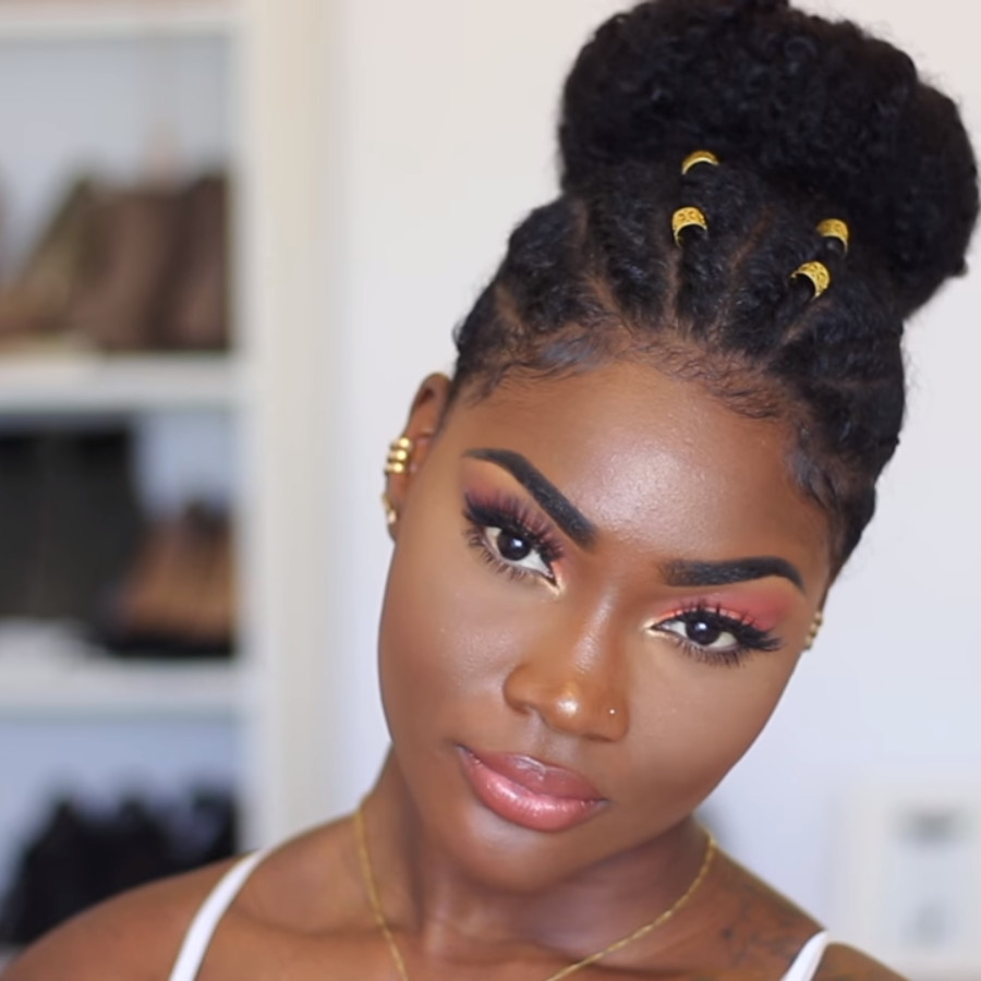 Updo Hairstyle With Braids
 This New Triple Knot Braided Up do For Black Hair Is So