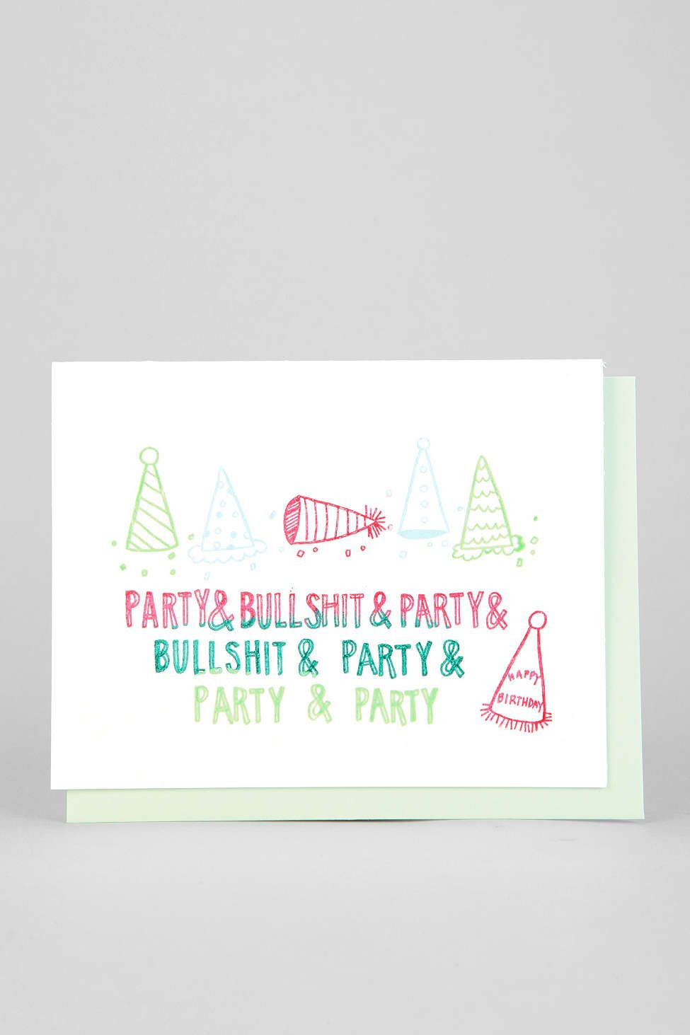 Urban Outfitters Birthday Cards
 The Great Lakes Happy Birthday Party N BS Card Urban