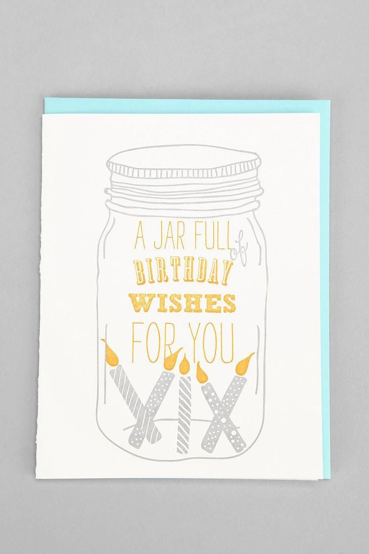 Urban Outfitters Birthday Cards
 Sugarcube Press Jar Full Card urbanoutfitters birthday