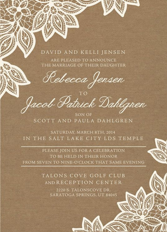 Utah Wedding Invitations
 Wedding Invitation Ideas Utah Announcements