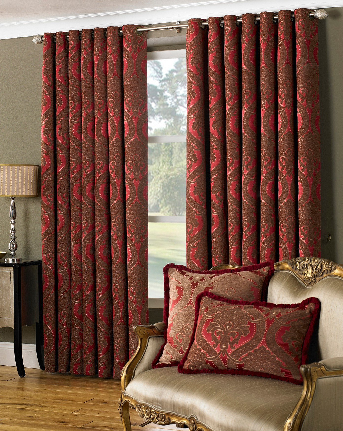 Valance Curtains For Living Room
 Burgundy Curtains for Living Room