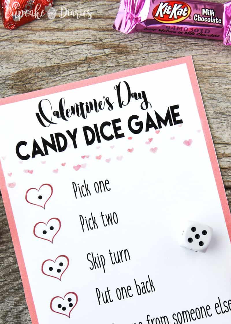 Valentine Day Party Games For Kids
 Valentine s Day Candy Dice Game