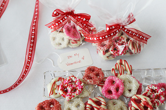 Valentine Day Pretzels
 Valentine’s Day Chocolate Covered Pretzels