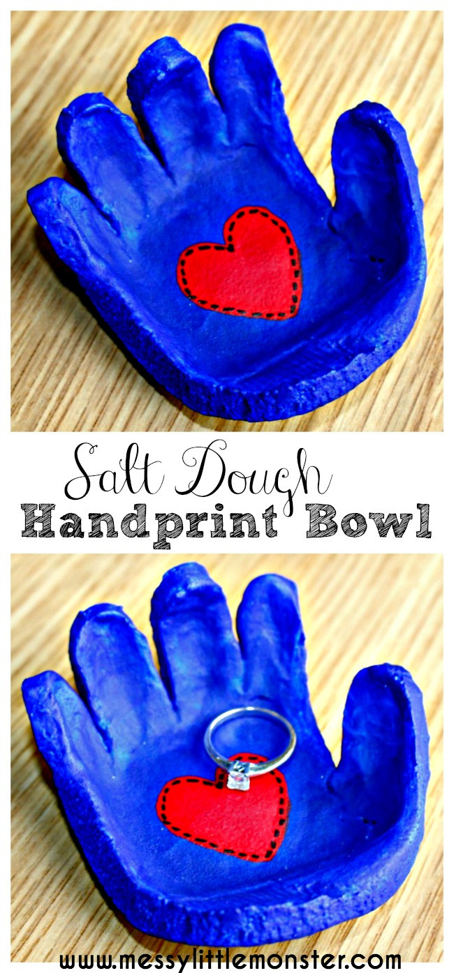 Valentine Gift Ideas For Dad
 Salt Dough Handprint Bowl – A salt dough craft idea