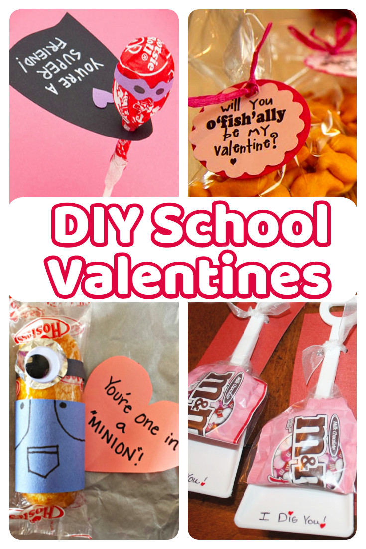 Valentine Gift Ideas For School
 DIY School Valentine Cards for Classmates and Teachers