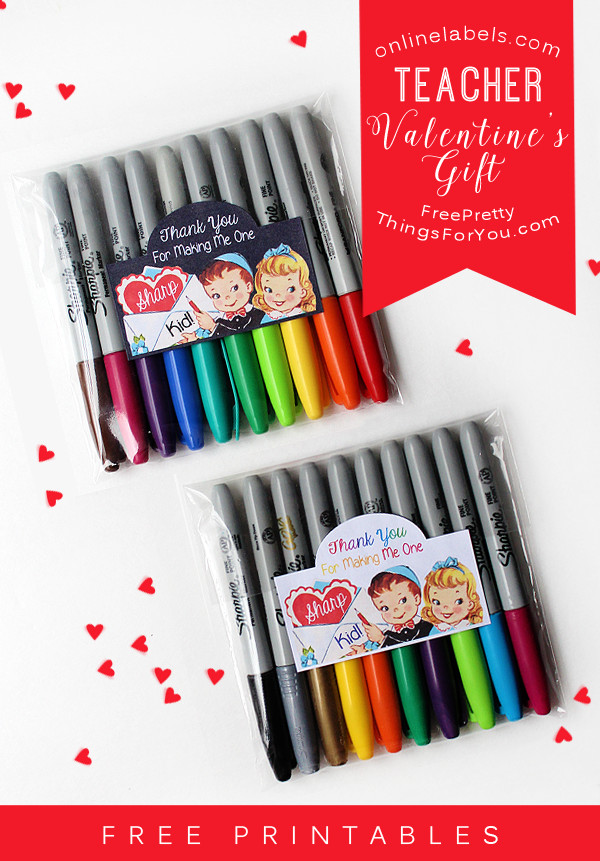 Valentine Gift Ideas For Teachers
 Labels Retro Valentines Day Teacher Gift Idea Printables