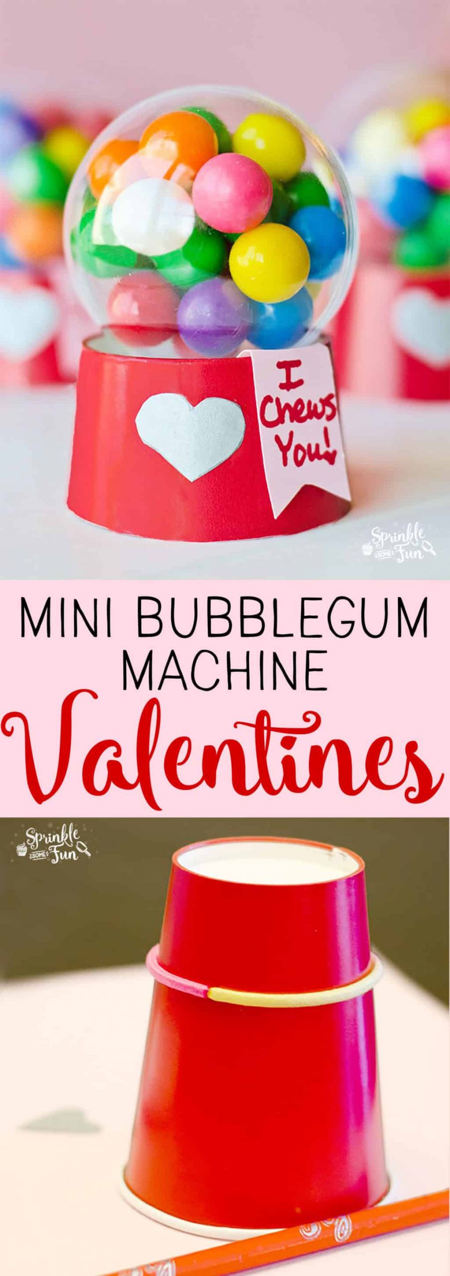 Valentine Gifts Kids
 Mini Bubblegum Machine Valentines