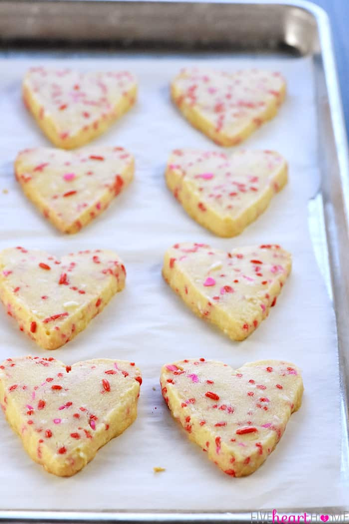 Valentine Shortbread Cookies
 Easy Heart Shaped Shortbread Cookies • FIVEheartHOME