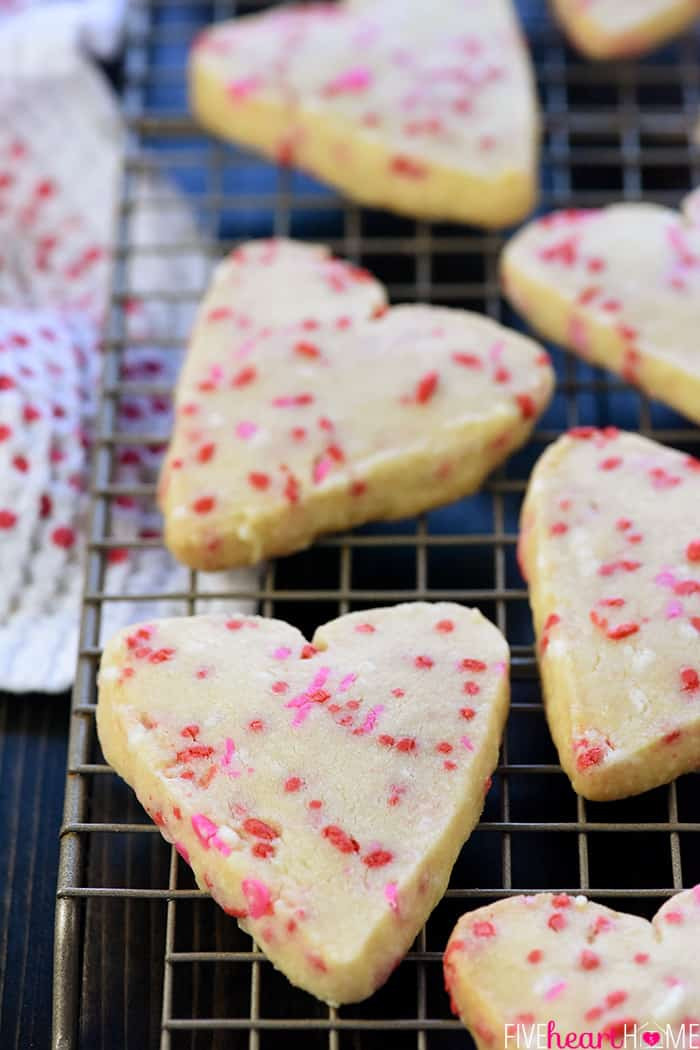 Valentine Shortbread Cookies
 Easy Heart Shaped Shortbread Cookies • FIVEheartHOME