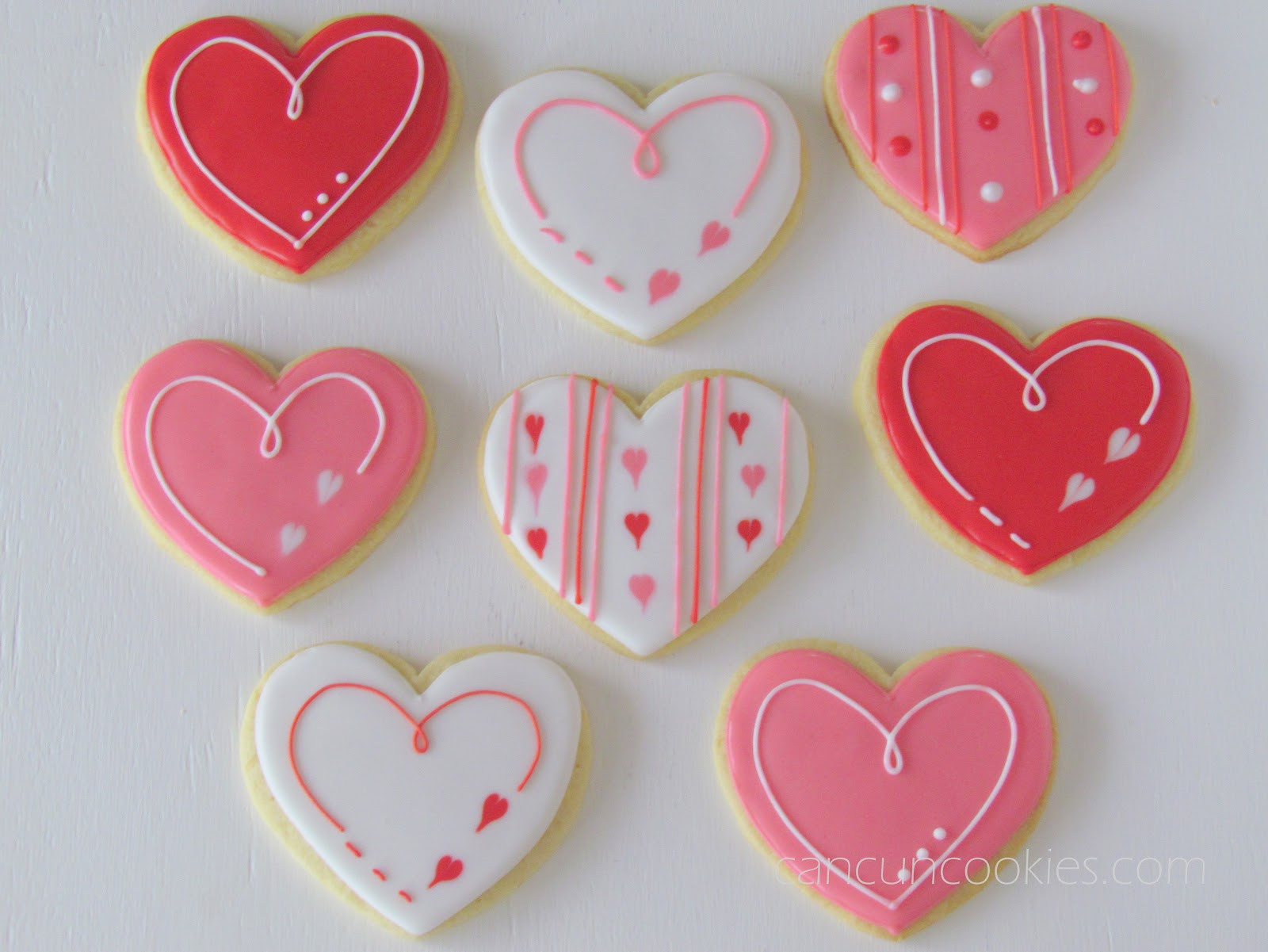 Valentine Sugar Cookies Decorating Ideas
 CancunCOOKIES valentine s cookies