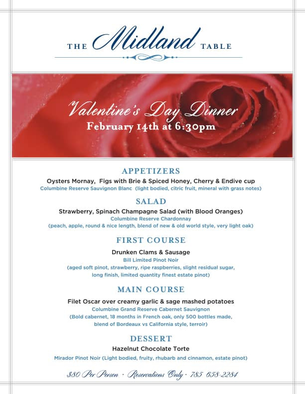 Valentine'S Day Dinner 2020
 Valentine’s Day Dinner 2020 – Midland Railroad Hotel