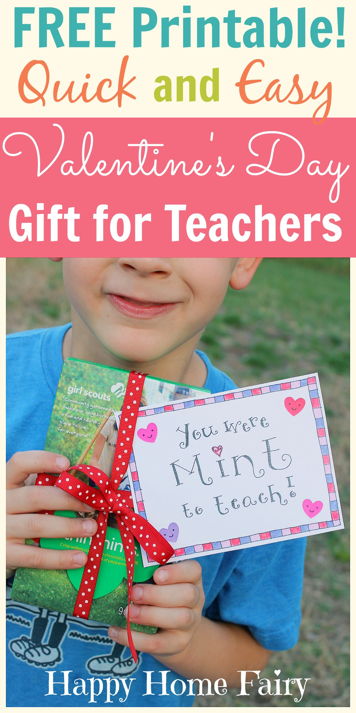 Valentine'S Day Gift Ideas For Teachers
 Easy Valentine s Day Gift for Teachers FREE Printable