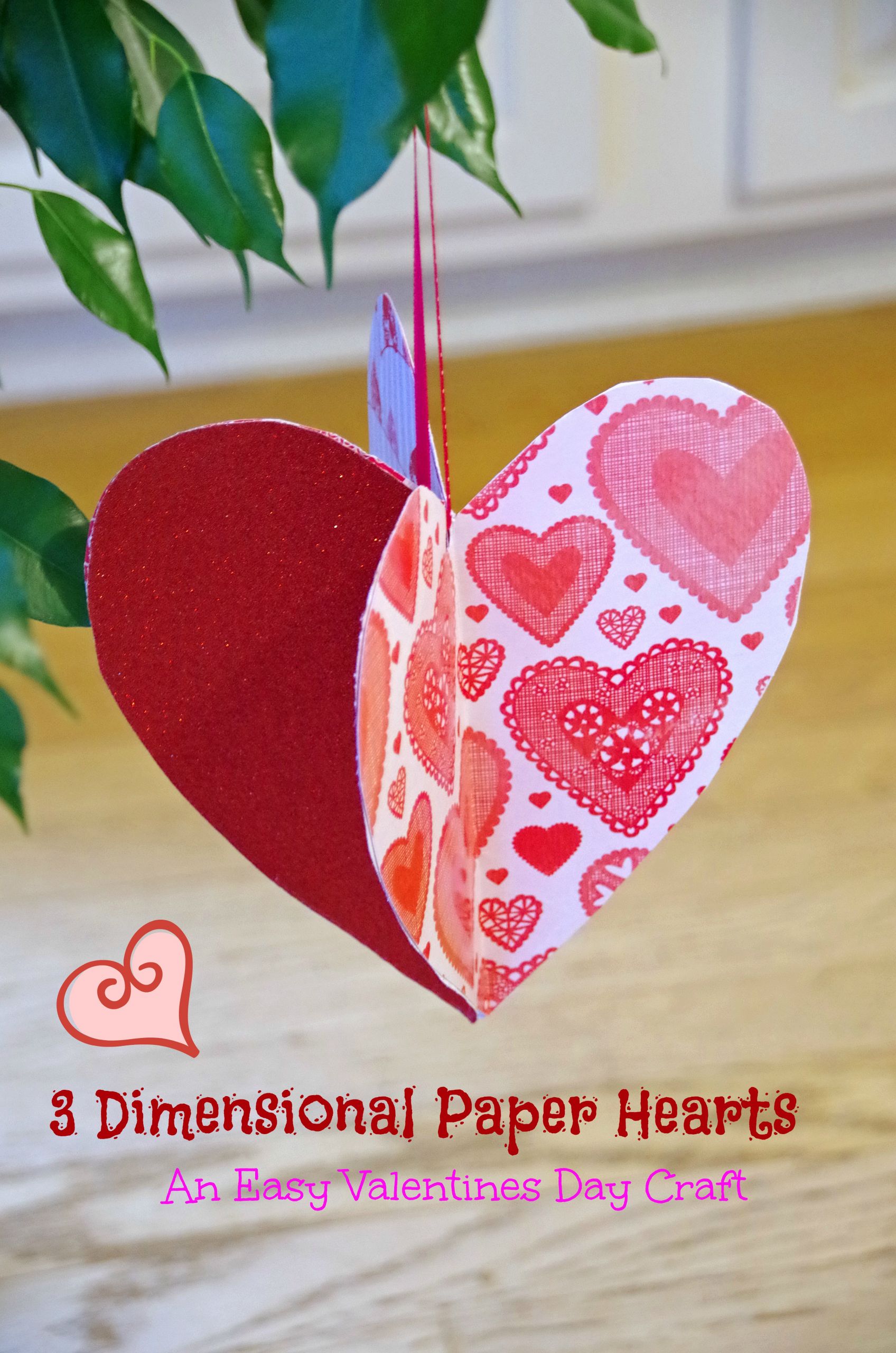 Valentines Craft For Kids
 Easy Valentines Day Craft Idea Make 3D Paper Hearts