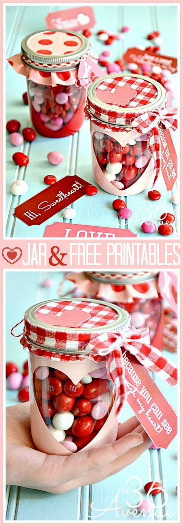 Valentines Day Candy Gift
 70 DIY Valentine s Day Gifts & Decorations Made From Mason