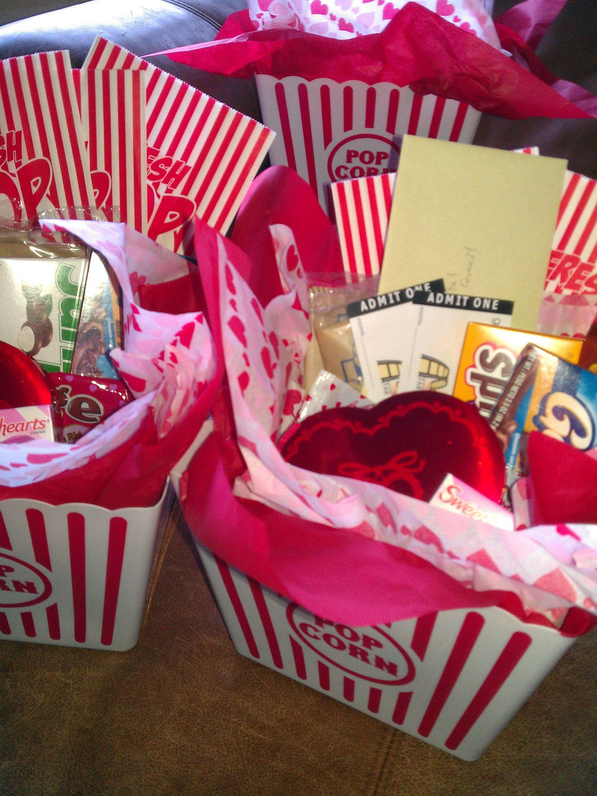 Valentines Day Gift Baskets For Kids
 Valentines Day Movie Baskets Would be fun to make a