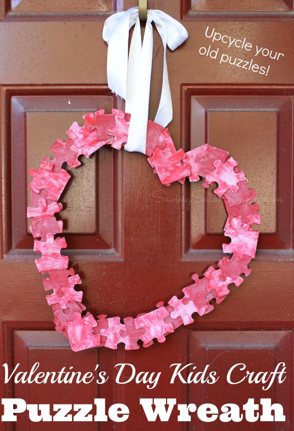 Valentines Day Kids Craft Ideas
 Valentine s Day Kids Craft Puzzle Wreath Raising Whasians