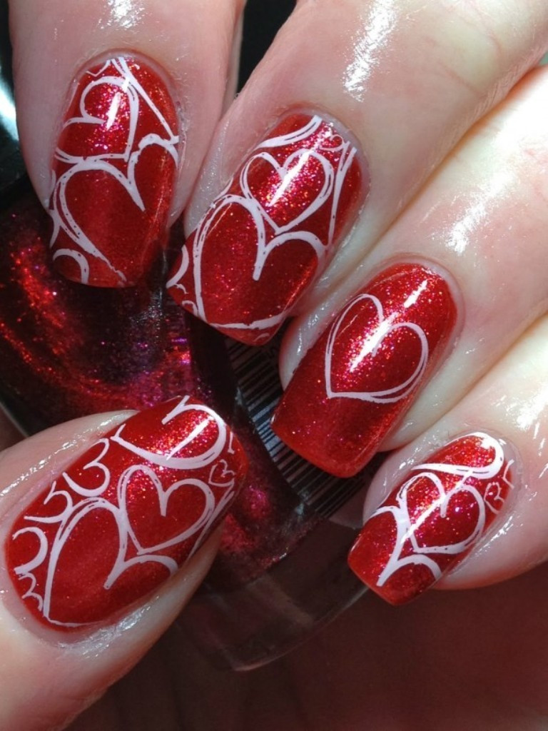 Valentines Day Nail Designs
 89 Most Fabulous Valentine s Day Nail Art Designs