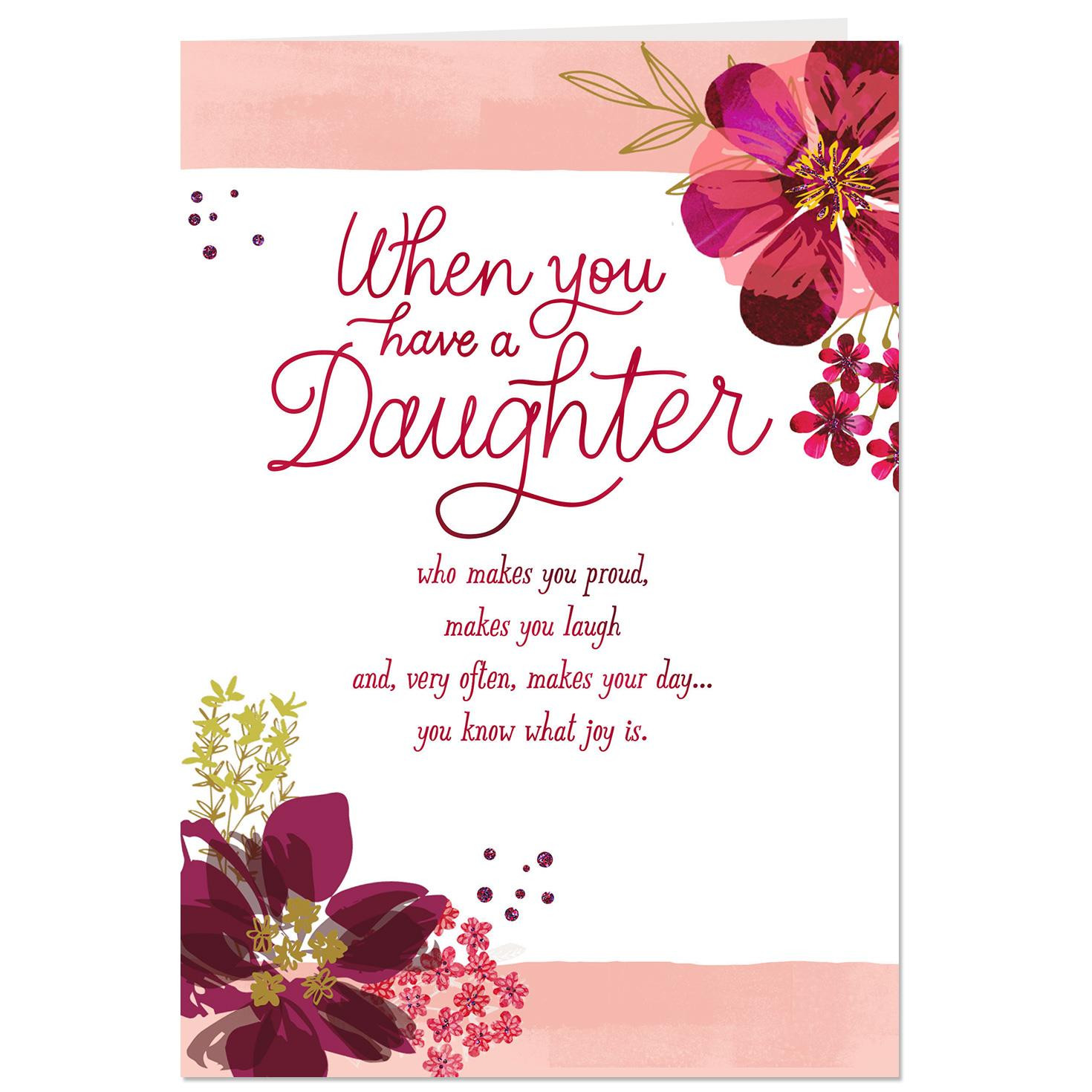 Valentines Day Quotes For Daughters
 You Bring Me Joy Valentine s Day Card for Daughter