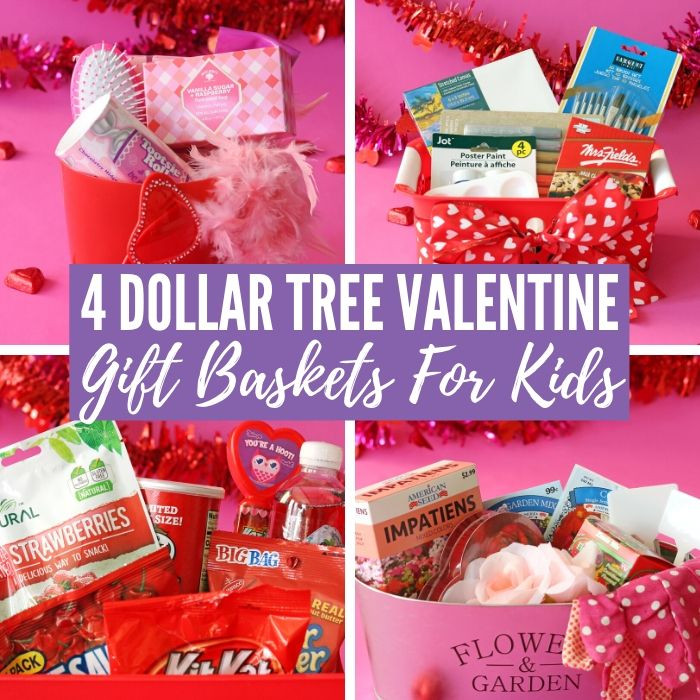 Valentines Gift Baskets Kids
 4 Dollar Tree Valentine Gift Basket Ideas for Kids