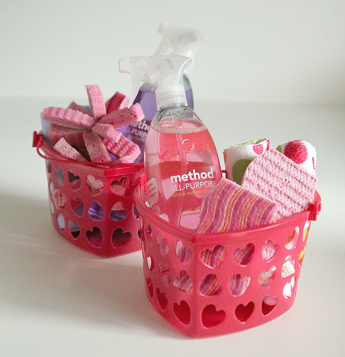 Valentines Gift Baskets Kids
 Candy Free Valentine Cleaning Baskets the Whole Family