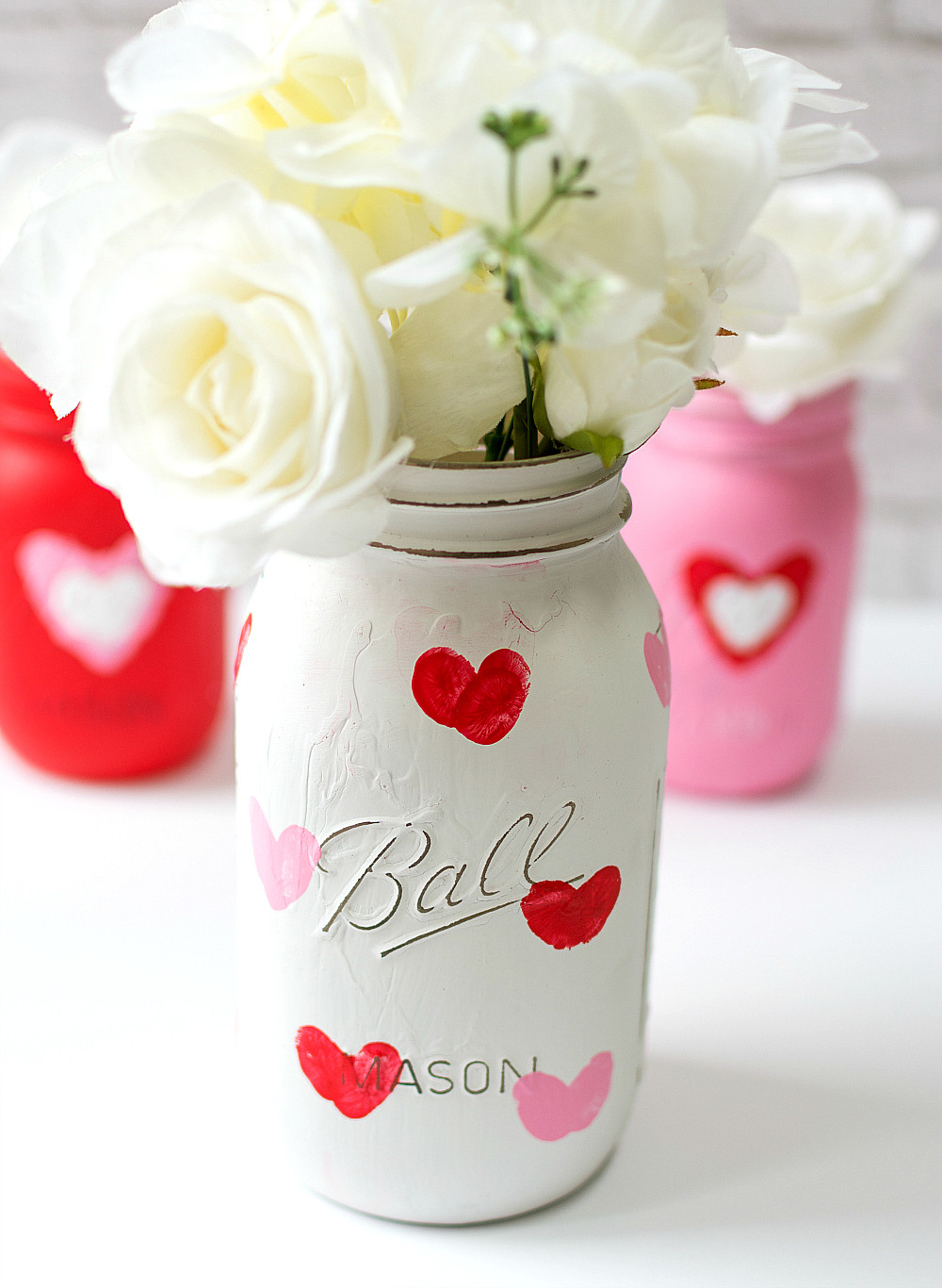 Valentines Gift Craft Ideas
 Valentine Kid Craft Thumbprint Heart Jars It All Started