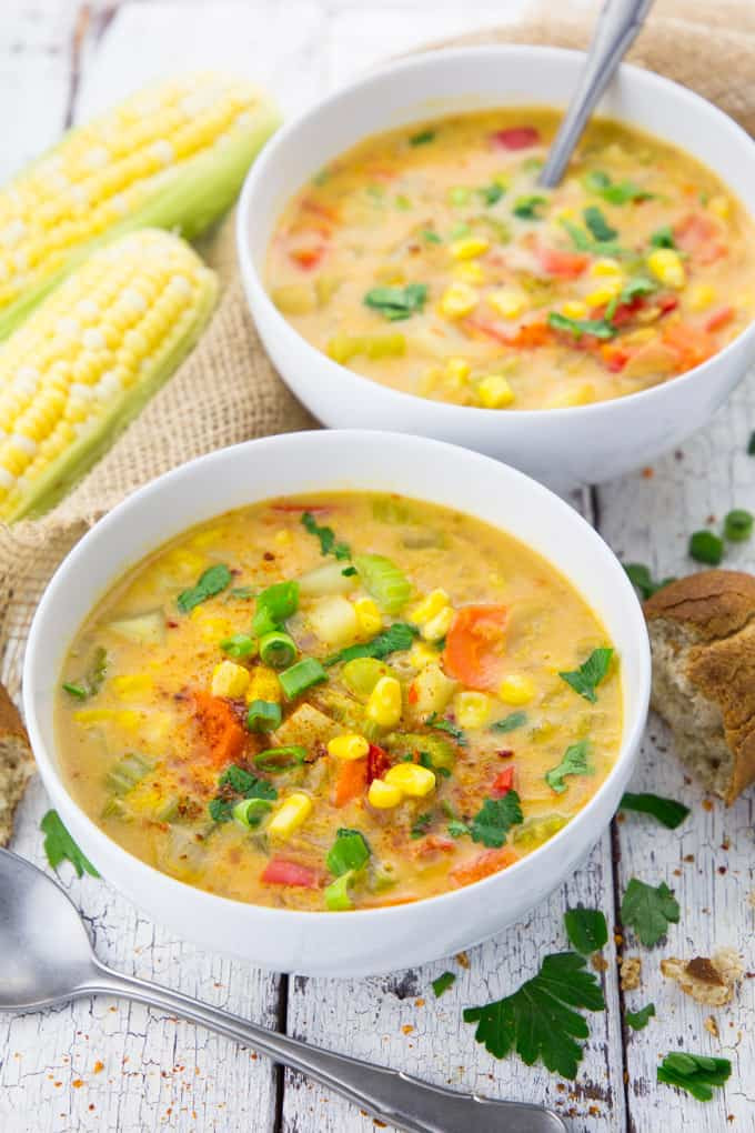 Vegan Potato Corn Chowder
 Vegan Corn Chowder with Potatoes Vegan Heaven