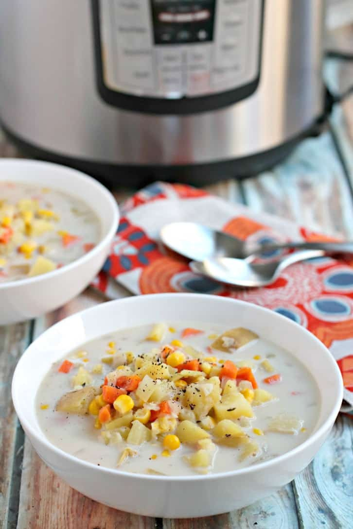 Vegan Potato Corn Chowder
 Vegan Potato Corn Chowder Instant Pot Veggies Save The Day