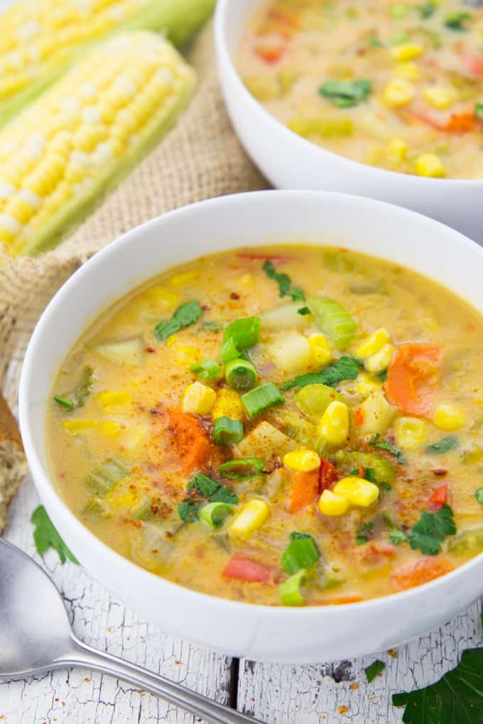 Vegan Potato Corn Chowder
 Vegan Corn Chowder with Potatoes Vegan Heaven