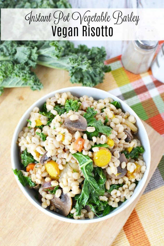 Vegan Risotto Recipe
 Instant Pot Ve able Barley Vegan Risotto Recipe The