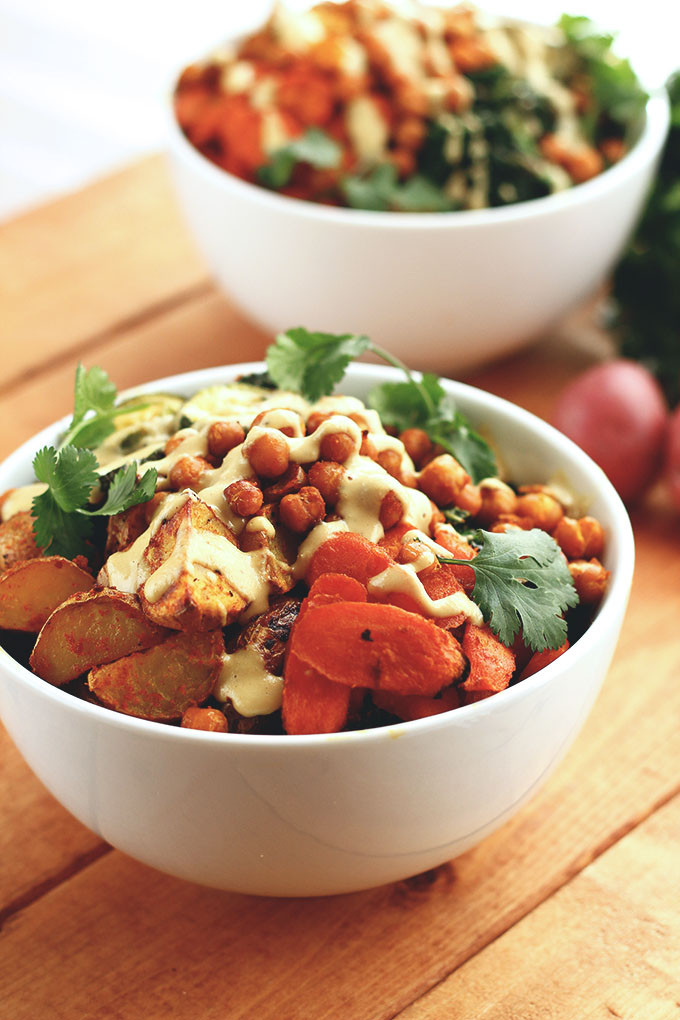 Vegan Roasted Potatoes
 Roasted Potato & Veggie Power Bowl I LOVE VEGAN