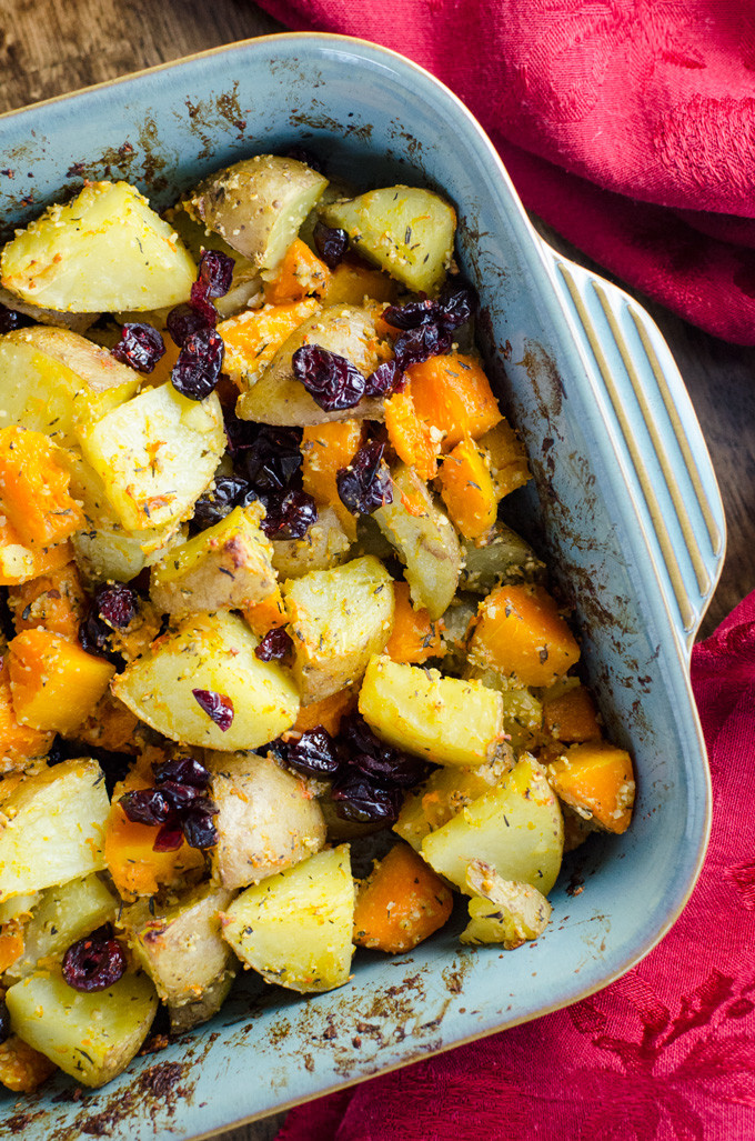 Vegan Roasted Potatoes
 Vegan Parmesan Roasted Potatoes & Butternut Squash