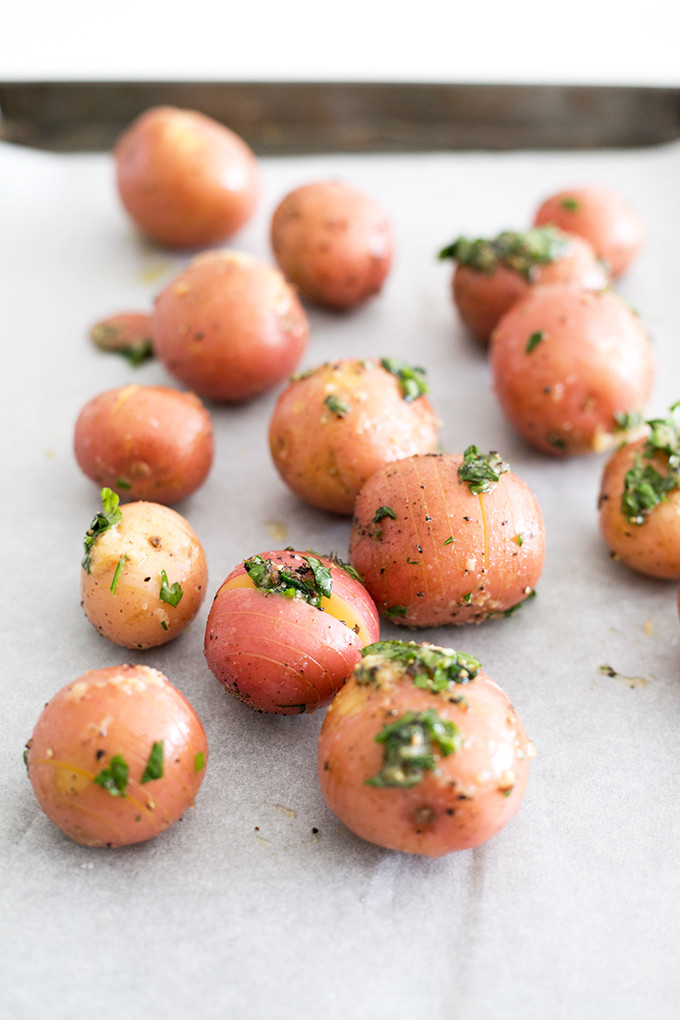 Vegan Roasted Potatoes
 Vegan Lemon Garlic Herb Roasted Potatoes