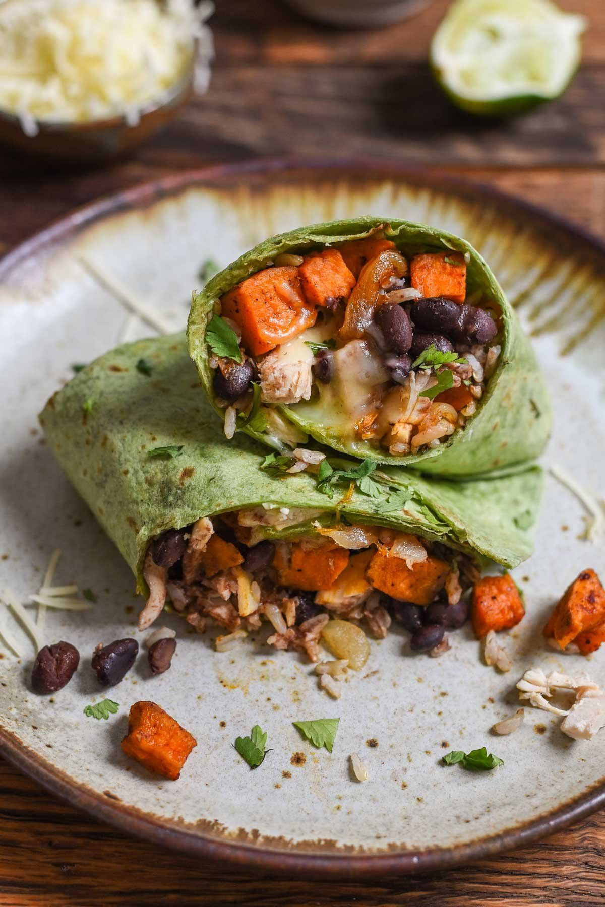 Vegetarian Black Bean Freezer Burritos
 Sweet Potato Black Bean Burrito For the Freezer