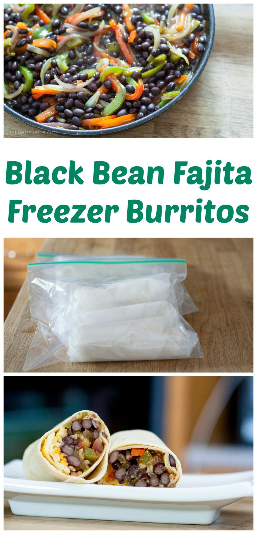 Vegetarian Black Bean Freezer Burritos
 Freezer Black Bean Fajita Burritos Recipe