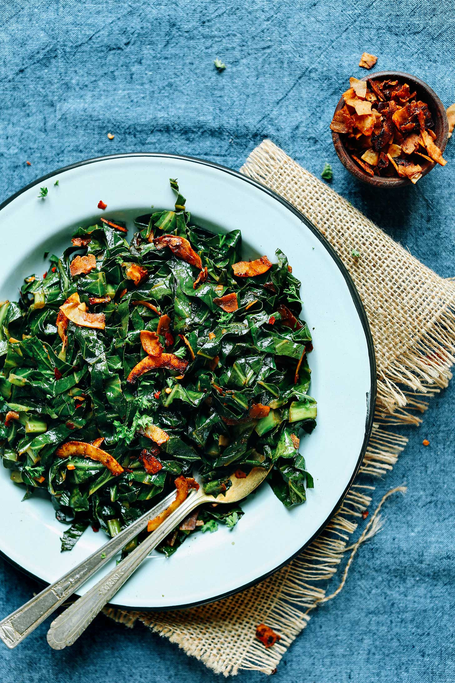 Vegetarian Collard Greens Recipe
 Coconut Bacon Collard Greens