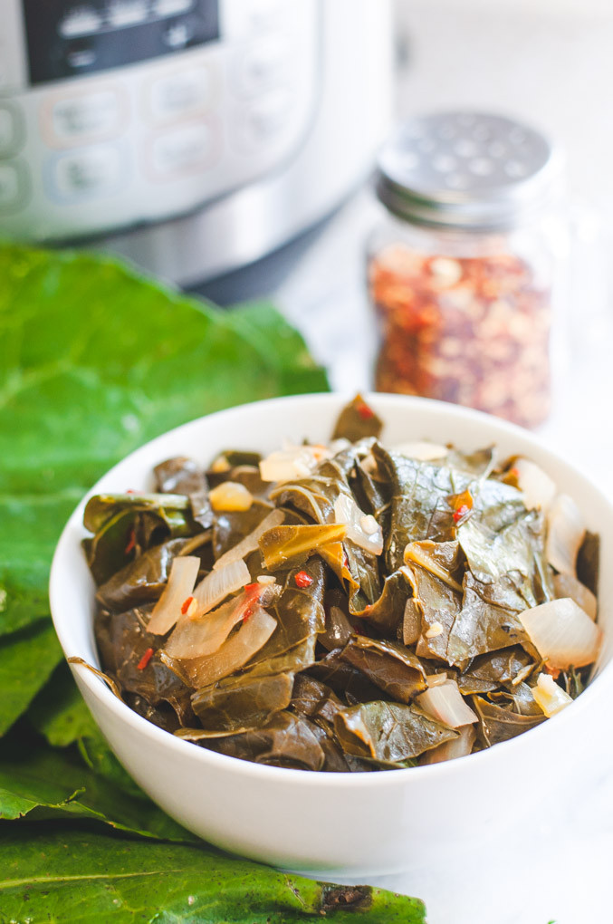 Vegetarian Collard Greens Recipe
 Savory Vegan Collard Greens Instant Pot or Stove Top