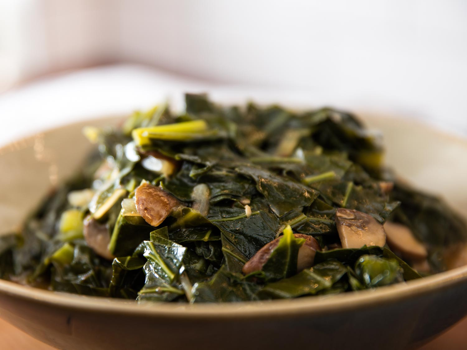 Vegetarian Collard Greens Recipe
 Vegan Southern Style Collard Greens With Mushrooms Recipe