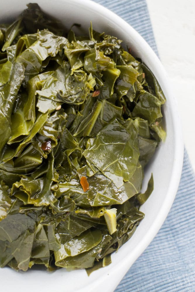 Vegetarian Collard Greens Recipe
 Ve arian Brown Sugar Collard Greens Brooklyn Farm Girl