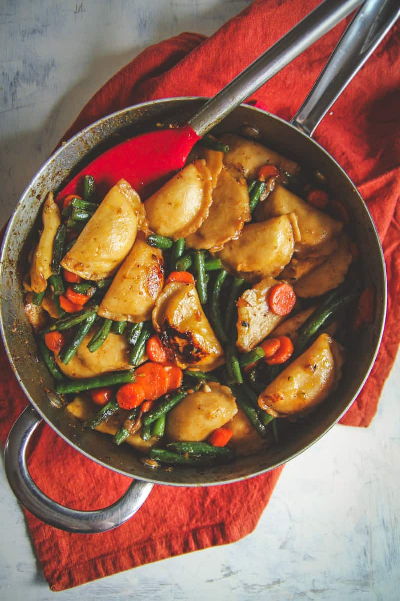 Vegetarian Dumplings Recipe
 e Pan Ve arian Dumpling Stir Fry Sweetphi