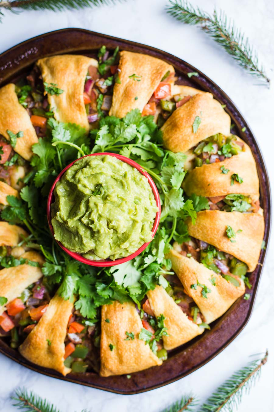 Vegetarian Holiday Appetizers
 Holiday Wreath Taco Ring V