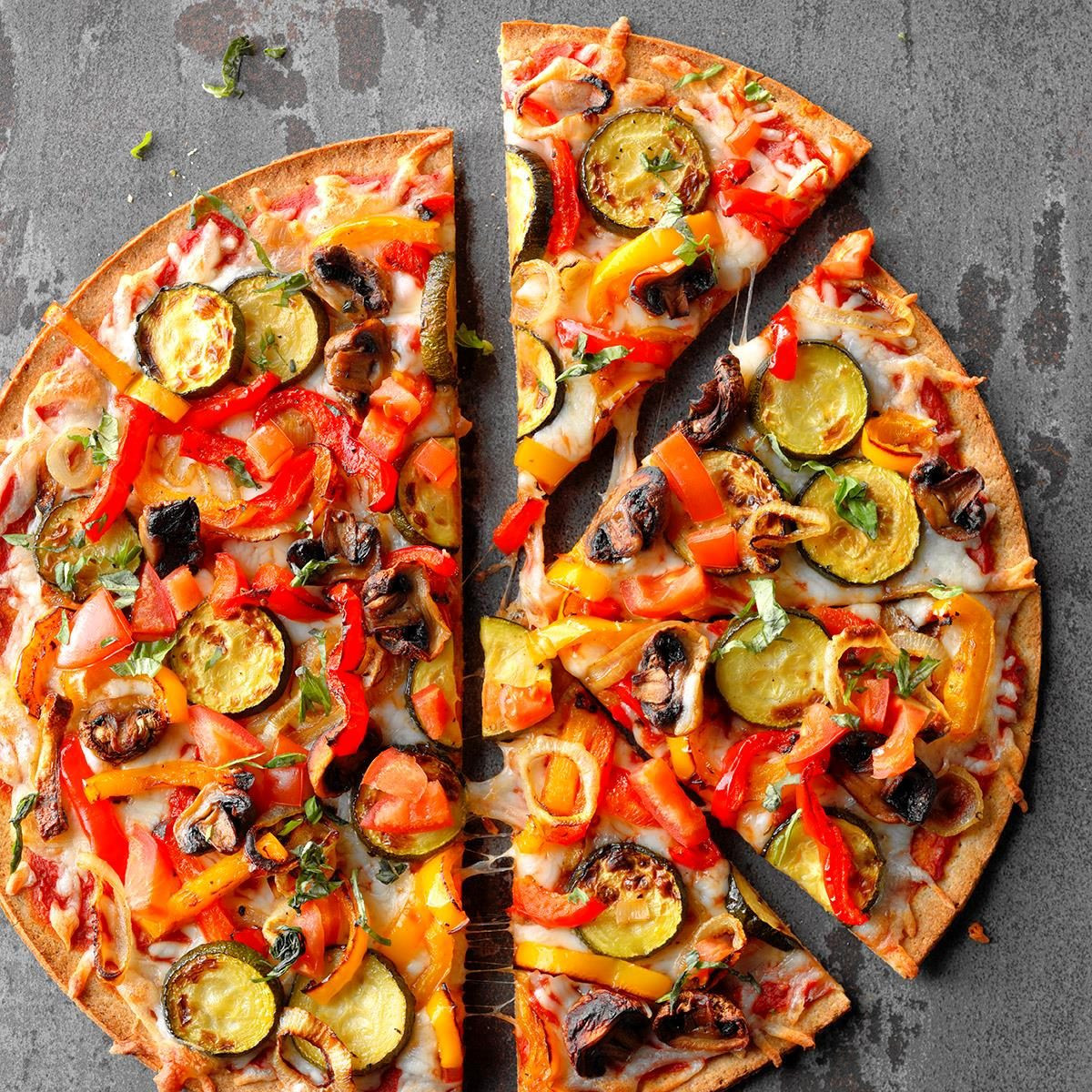 Vegetarian Pizza Recipes
 Grilled Veggie Pizza Recipe