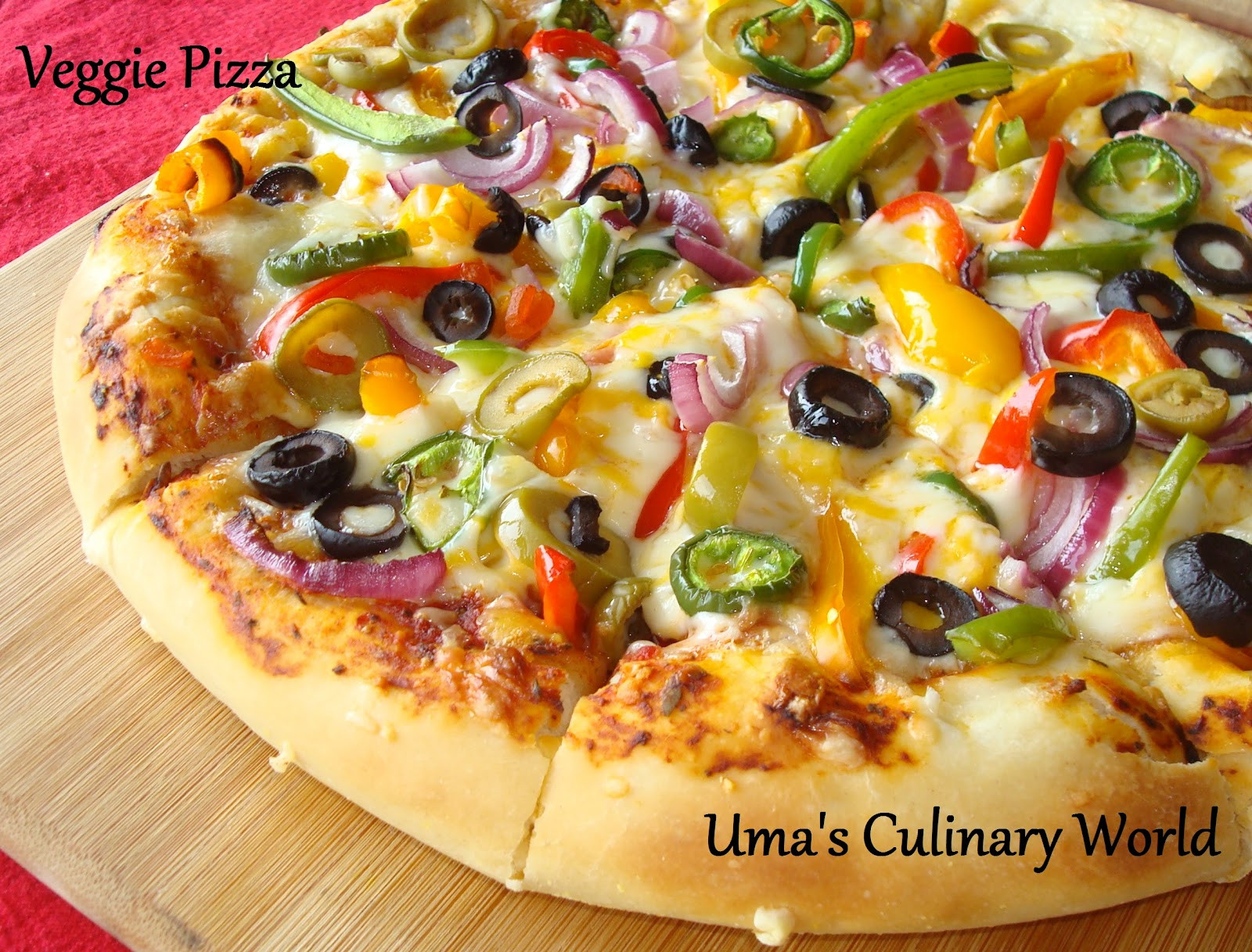 Vegetarian Pizza Recipes
 Uma s Culinary World Homemade Ve able Pizza