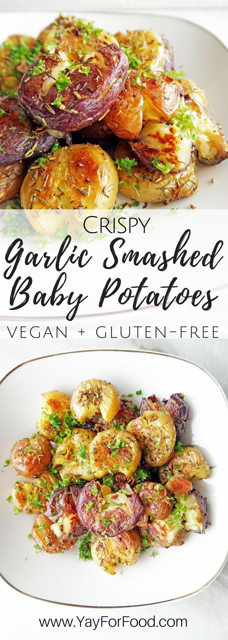 Vegetarian Recipes For Baby
 Crispy Garlic Smashed Baby Potatoes Recipe