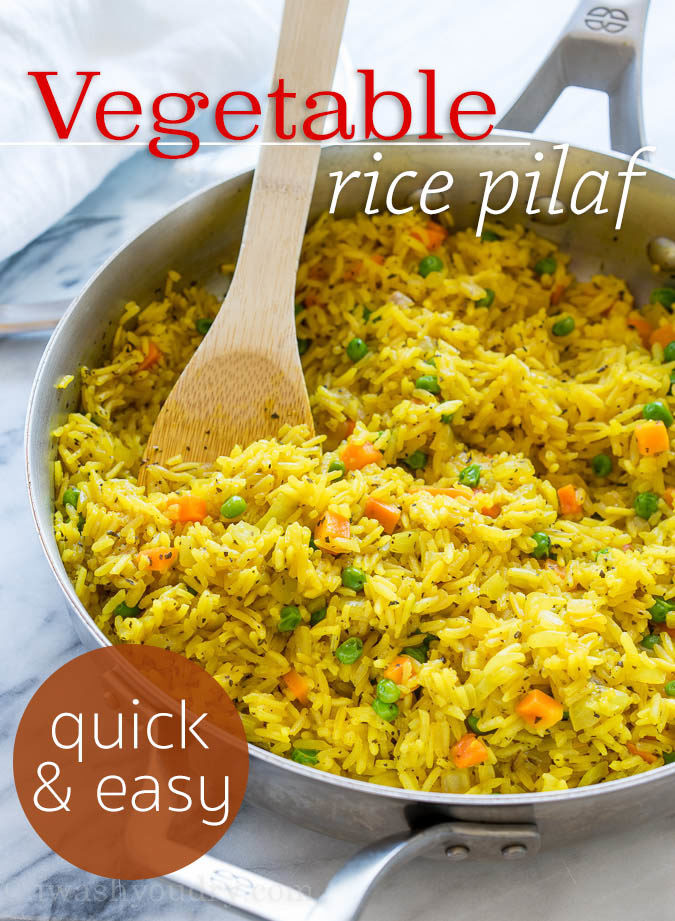 Vegetarian Rice Pilaf
 Easy Ve able Rice Pilaf I Wash You Dry